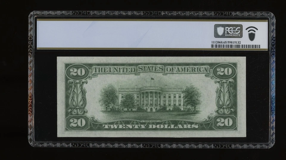 DBR 1934-B $20 FRN Chicago Vinson Gem Fr. 2056-G PCGS-B 65 PPQ Serial G15906687B - Image 2 of 2