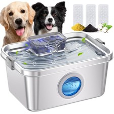 Dog Water Fountain 2 Gal, Stainless Steel Dog Water Fountain for Large Dogs M...