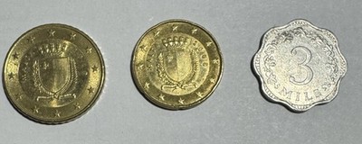 Malta Coin set 3 coins - see photos and description