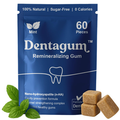Remineralizing Gum with Nano-Hydroxyapatite & Xylitol   Sugarfree Chewing Gum fo