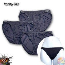 NWOT 3-Pack Vanity Fair 5-S Illumination Bikini Panty 18309 Black