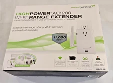 Amped Wireless High Power AC1200 Range Extender w/AC Pass-Thru & USB Port ~ New!
