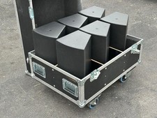 (6) Electro-Voice EVU Series Custom Loud Speakers w/ 8x8 Drivers w/case#7144.THS