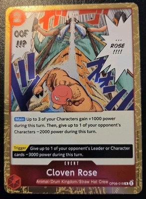 Cloven Rose OP08-018 Foil Rare Two Legends One Piece Card Game