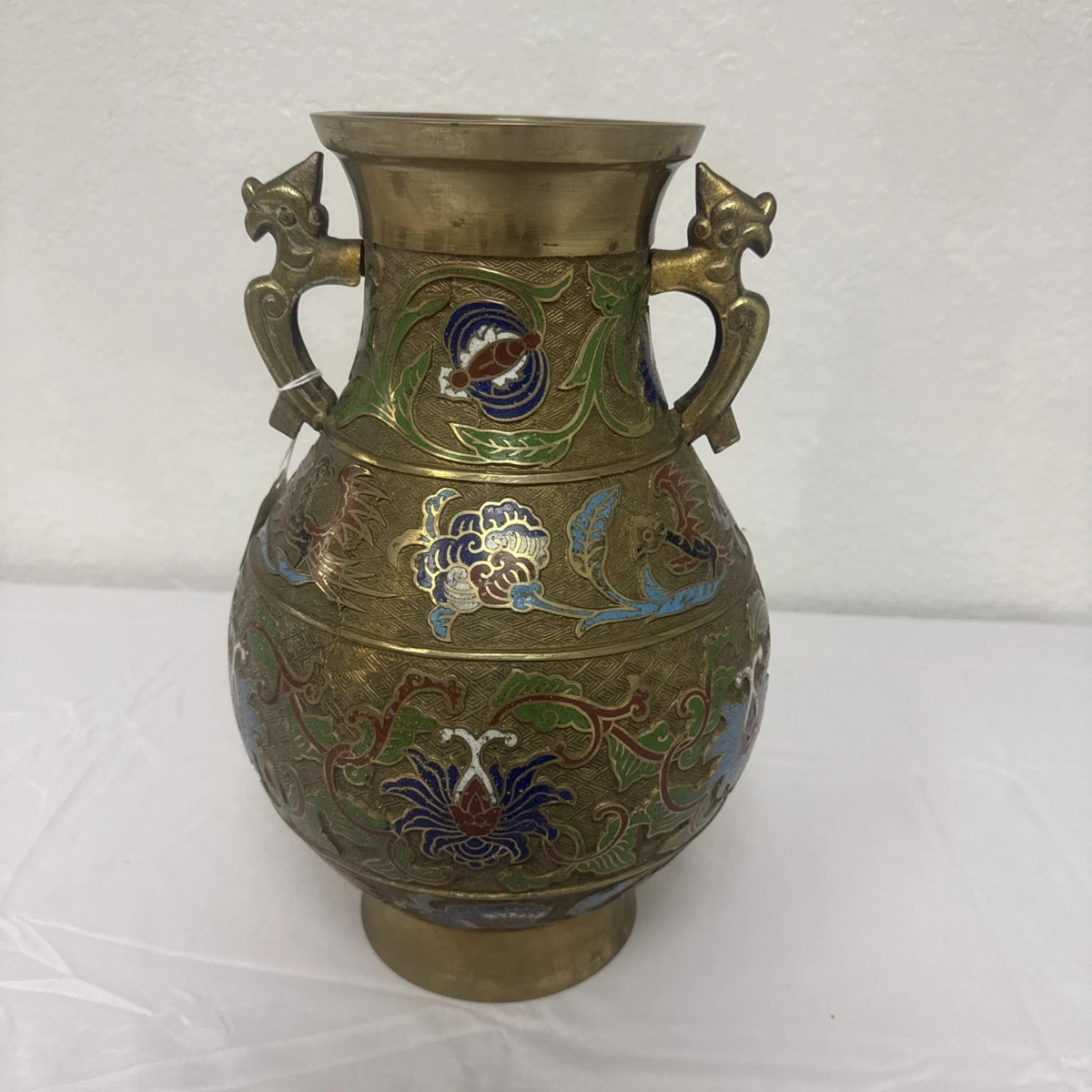 古董黄铜日本花瓶1900-1940 | eBay