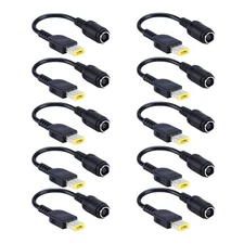 10PCS New 7.9*5.5mm Round to Square Plug Adapter Portable for Lenovo Notebook