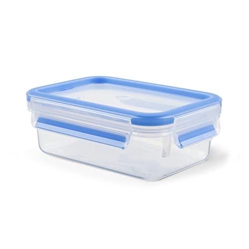 Frischhaltedose Emsa Clip & Close 0,55L Rechteckig Blau SpüLmaschinenfest Dicht-image