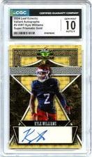 KYLE WILLIAMS RC 2024 LEAF ECLECTIC SUPER GOLD PRISMATIC ROOKIE AUTO 1/1 CGC 10