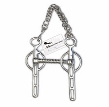 Liverpool Driving Bit 3 Schlitze mit Panzerkette Pferdegebisse 6" Reitsport 