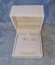 Lulea Sterling Silver Tear Drop Earrings. New In Box. Never Worn