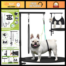 Adjustable Dog Grooming Table Arm, 35-Inch Clamp with Pet Hammock Support