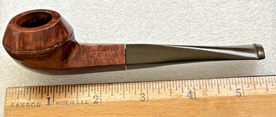 ONSMOKED Italian Handmade Briar Tobacco Bulldog Pipe Diamond Shank Unknown Maker