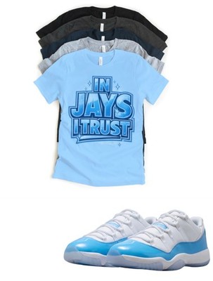 Jordan 11 Concord In Jays I trust Matching T-Shirt | Custom Sneaker Match Tee
