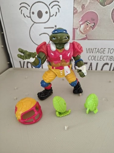 Vintage TMNT Ninja Turtles Figure TD Tossin Leo 1991 Complete