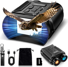 Night Vision Goggles - 5W Upgraded 4K HD IR Binoculars - 8X Digital Zoom, Rechar