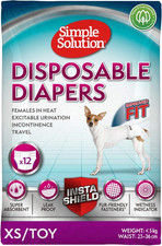 Disposable Dog Diapers for Female Dogs  Super Absorbent Leak-Proof Fit  XS  1