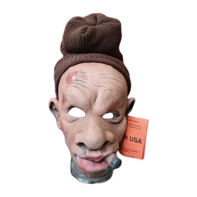 Vintage Be Something Studios Le Roy Mask One Size Brown Attached Cap 1990