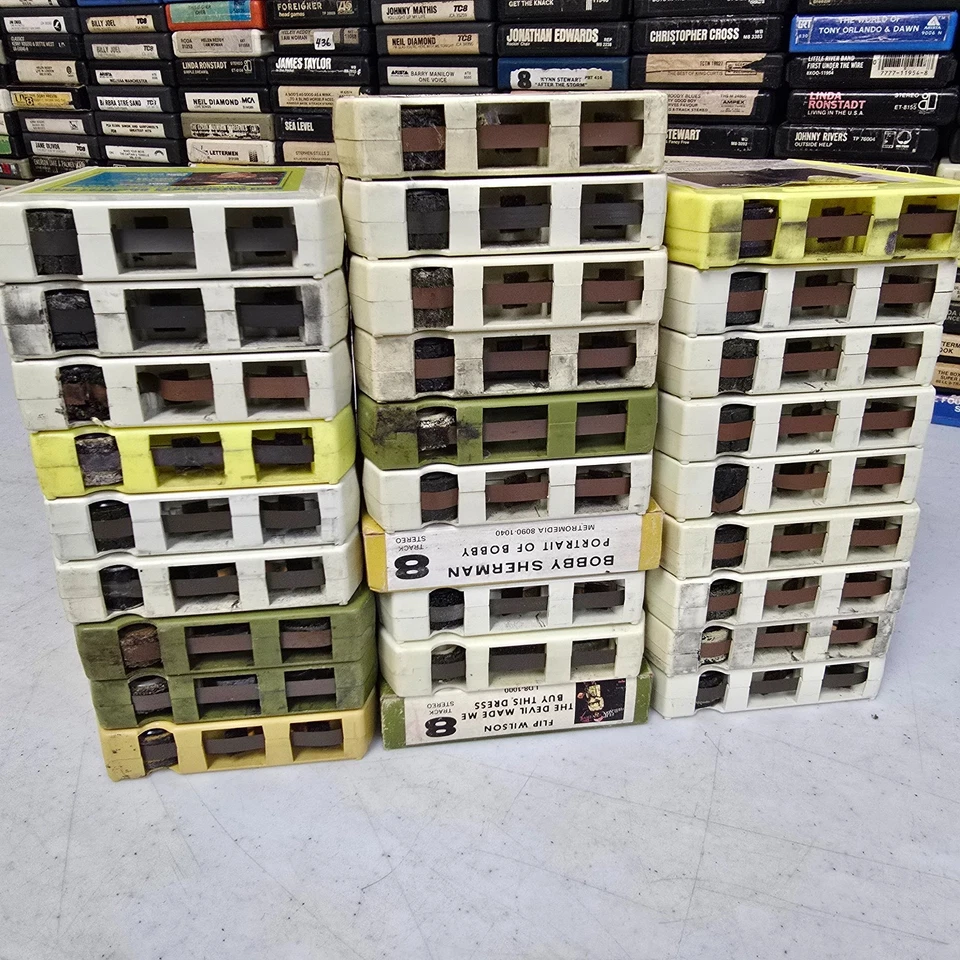 Lot of 28 Assorted Gummy Roller Ampex Carts - Vintage 8 Track Tape Cartridge #16 - Image 3 of 4