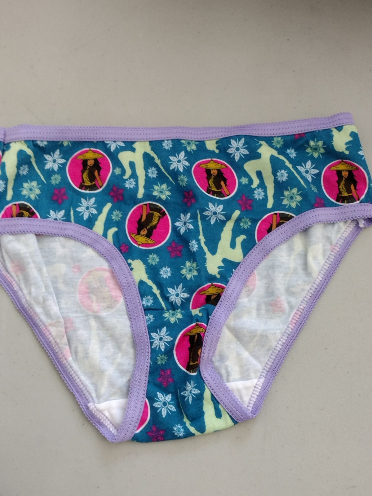 Disney + Wonder Nation Girls 100percent Cotton Panty Briefs Multicolor 5-Pack Size 8 image 7