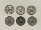 SILVER Quarter Mixed Lot 90% Silver, 6 coins, over 1oz of Silver