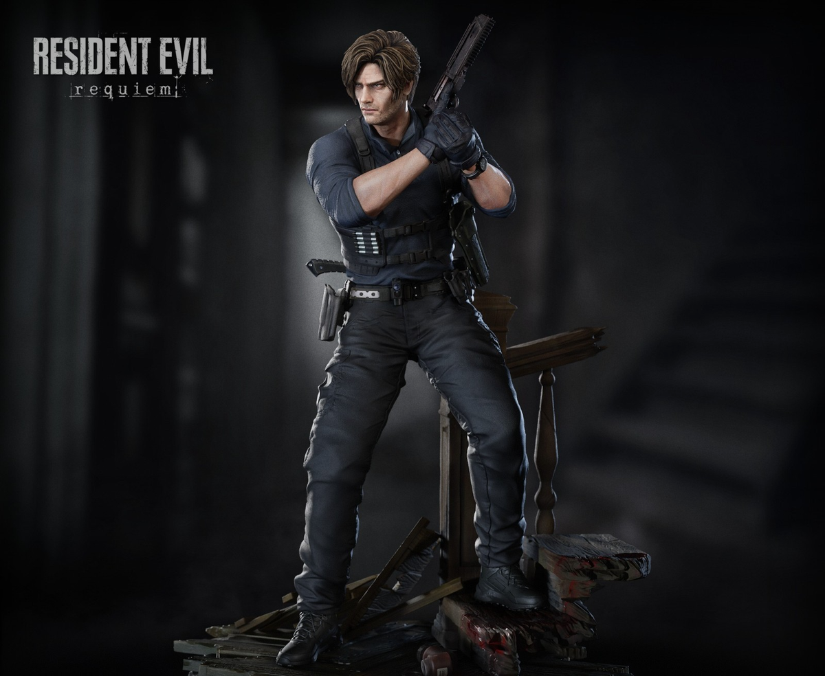 Custom 3D Printed Leon S. Kennedy Figure RE9 (25cm) Hand-Painted 