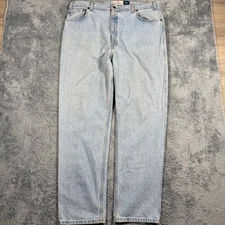 Vintage 1995 Levis 540 Orange Tab Jeans Relaxed Fit Mens Size 42x32 Light Blue