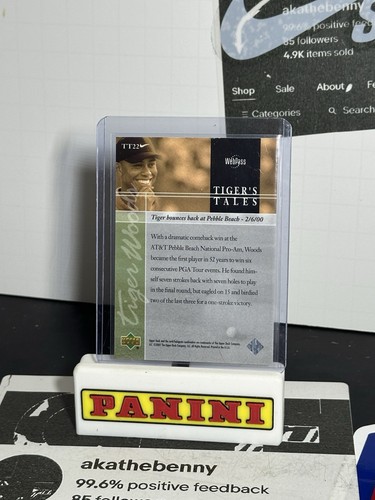 2001 Upper Deck - Tiger's Tales Tiger Woods #TT22 (RC) - Picture 2 of 2