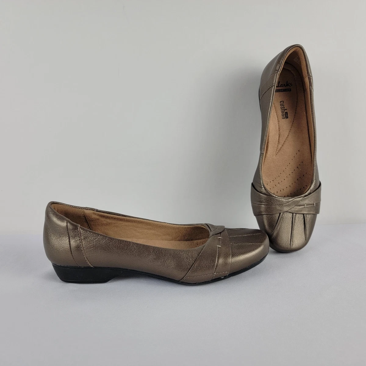 Clarks collection sales soft cushion flats