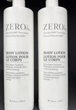 2 Bottles Zero% Gilchrist & Soames BODY LOTION Naturally Kind 15oz