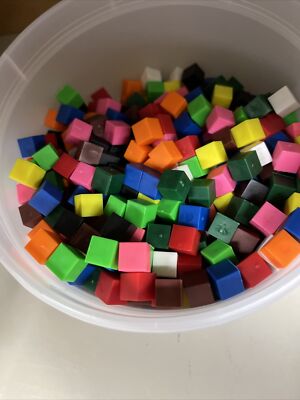 Nasco Math Pattern Blocks and Square Color Tiles (5 1/2 lb tub)