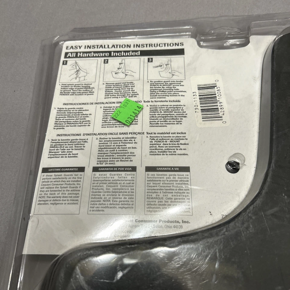 NOVO HIGHLAND GROBOSKI CHEVROLET BODY GAURD SPASH GAURDS 16”x10” UM PAR - Imagem 3 de 4