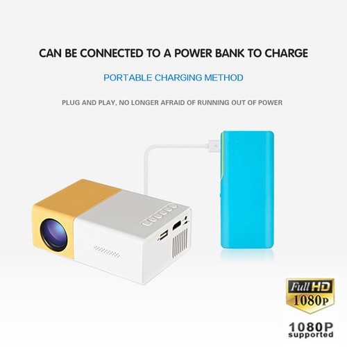 HD 1080P Mini LED Projector Full Portable Video Movie Home Theater Cinema HDMI - Picture 2 of 11