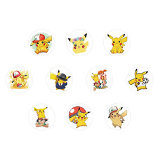 Pikachu Stickers 40 Pack 10 Variation Pokemon Sticker Decal 1 Inch - US Seller