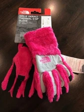 New North Face Girls Denali Thermal Etip Glove Cabaret Pink NWT 