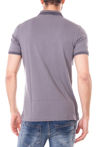 Polo Armani Jeans AJ Polo Shirt Cotone Uomo Grigio 8N6F2B6JPTZ 1960 - Imagen 2 de 8