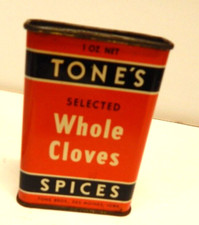 Vintage Tone's Spices Whole Cloves Tin