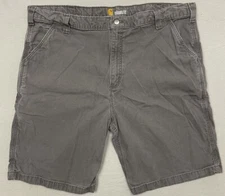 Carhartt Gray Carpenter Shorts Mens 42” Cotton Stretch Relaxed Fit 102514 039
