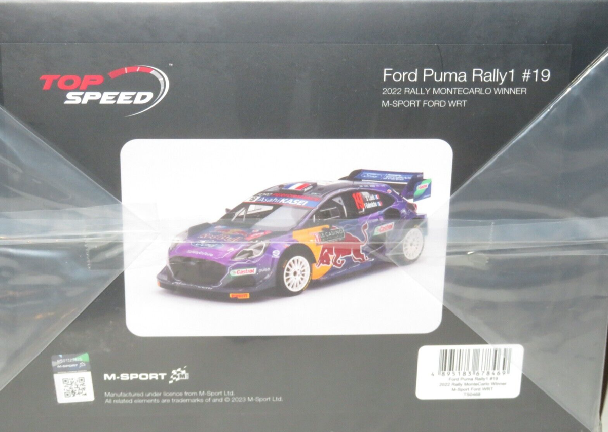 1/18 Ford Puma Rally1 Red Bull Winner Rally Monte Carlo 2022