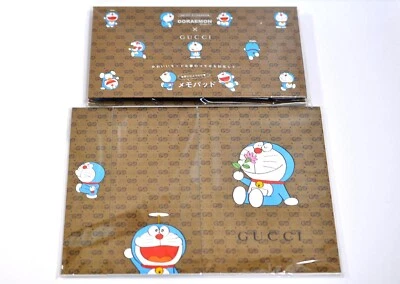 GUCCI x Doraemon collaboration memo pad special letter paper set 4 pieces Japan - Image 1 of 4