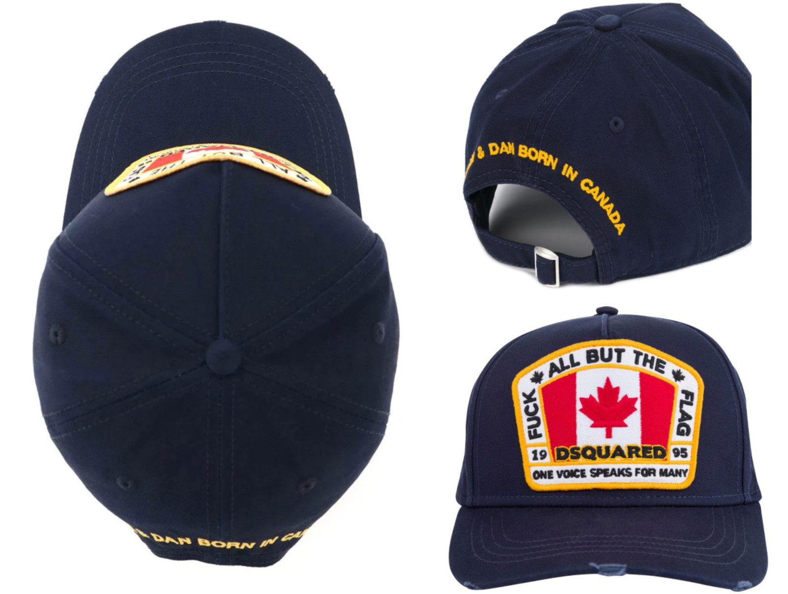 Dsquared2 Canadian Flag Icon Baseball Cap Navy