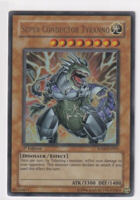 YUGIOH! SUPER CONDUCTOR TYRANNO - ULTRA RARE 1ST EDITION - SD09