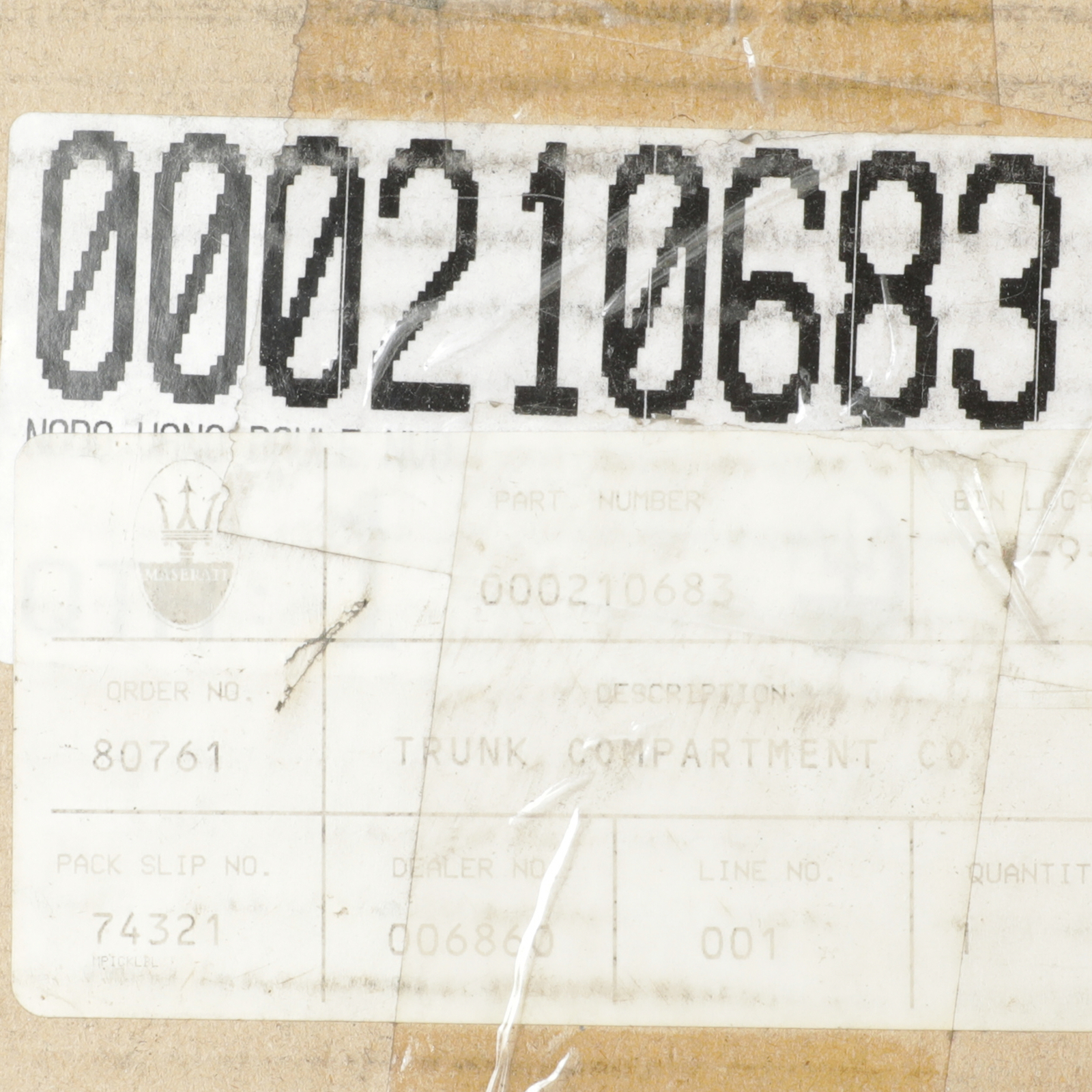 Genuine Maserati 2003-2012 Quattroporte Trunk Latch Relay Assembly 210683