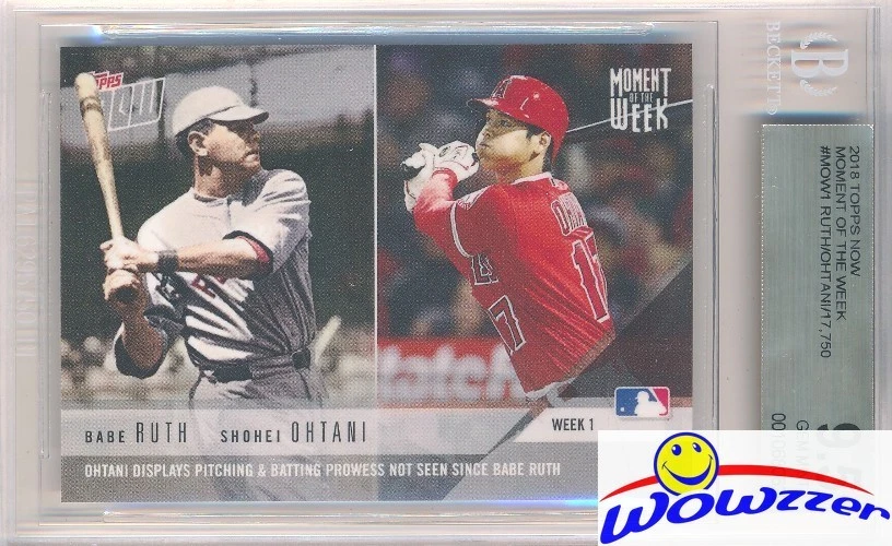 25+ Topps Now Babe Ruth Shohei Ohtani 2018 #MOW-1 for sale