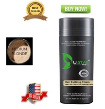 Hair Loss Concealer MediumBlonde Ustar Hair Fibers 0.97oz FREE SHIP