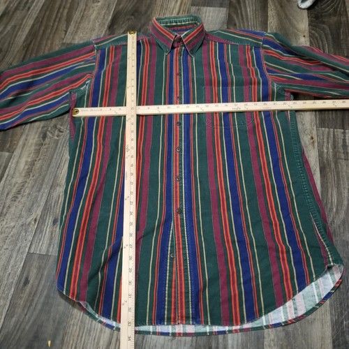 Woolrich Shirt Mens Large Long Multicolor Vertical Stripe Button Up Long Sleeve - Picture 2 of 12