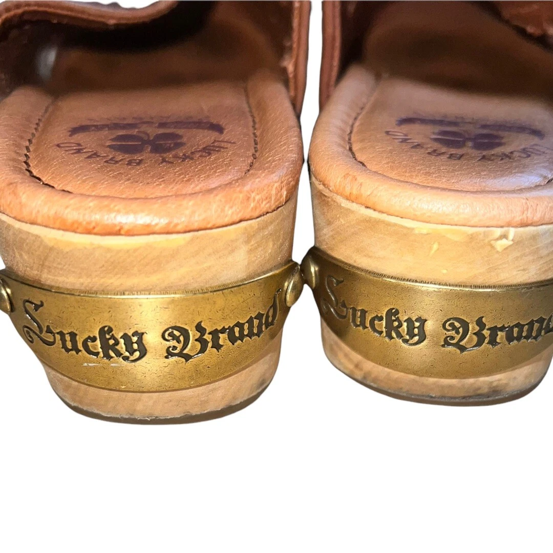 Lucky brand clogs with peace sign on sale