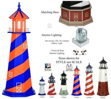NEW YORK METS LIGHTHOUSE Baseball Blue & Orange Working Light AMISH HANDMADE USA
