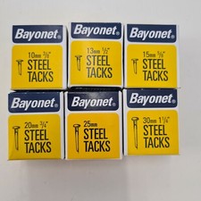 STEEL TACKS BAYONET (10/13/15/20/25/30/MM) DIFFERENT JOB LOTS *D17