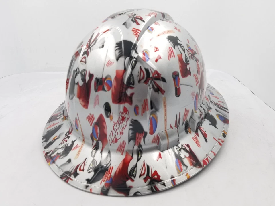 Sombrero duro de ala completa personalizado hidro sumergido, NUEVO HARLEY QUINN JOKER BATMAN NUEVO  Foto 4 de 4