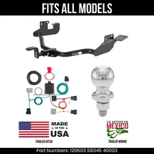 For 05-06 Mazda Tribute Trailer Hitch 4 Pin Wiring 2" Ball Fits All Curt 3.5K